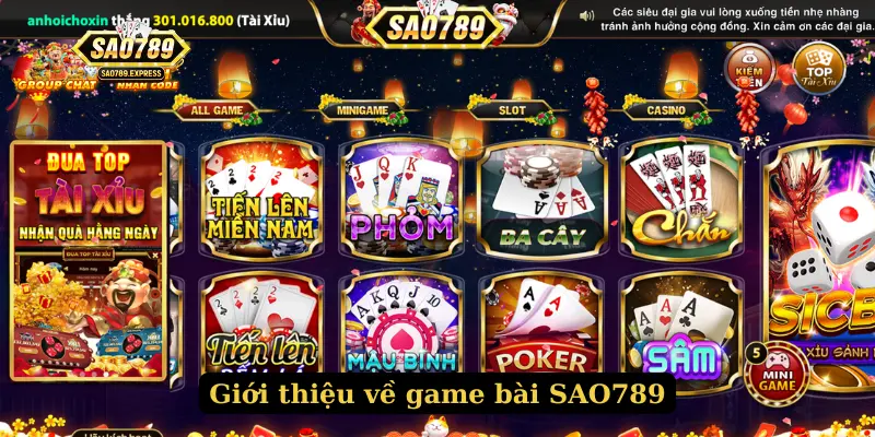 Giới thiệu về game bài SAO789