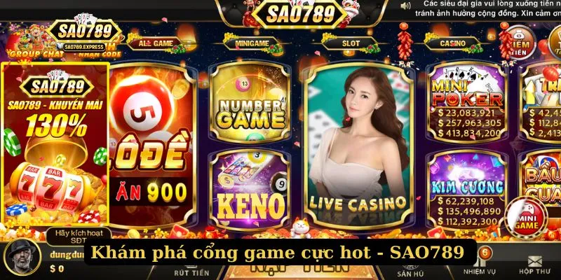 Khám phá cổng game cực hot - SAO789