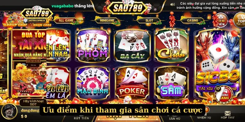 Ưu điểm khi tham gia sân chơi cá cược đẳng cấp