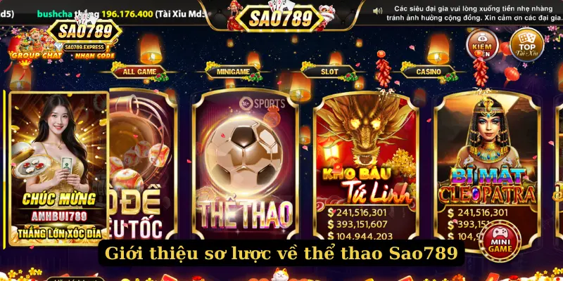Giới thiệu sơ lược về thể thao Sao789